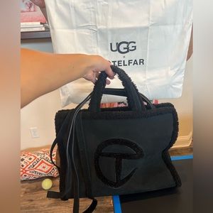 UGG X TELFAR Black Fluffy Tote
